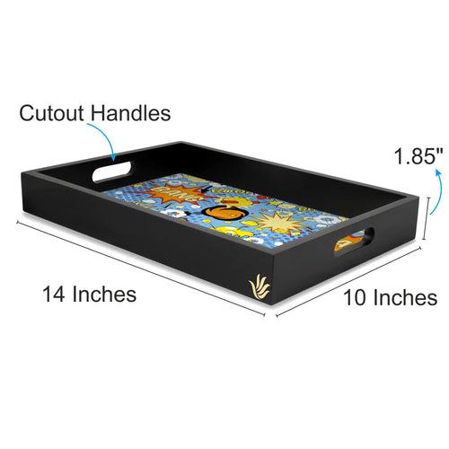 Comic Bubbles Rectangular Tray for Children