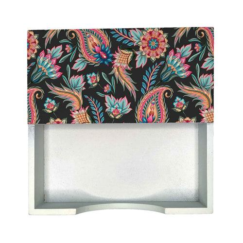 Oriental Paisley Black Tissue Holder