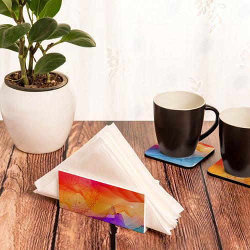 Multi Watercolour Tissue Stand