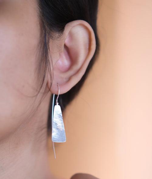 Contemporary silver earrings