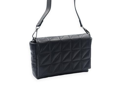 Elina Quilted Sling Bag - Black