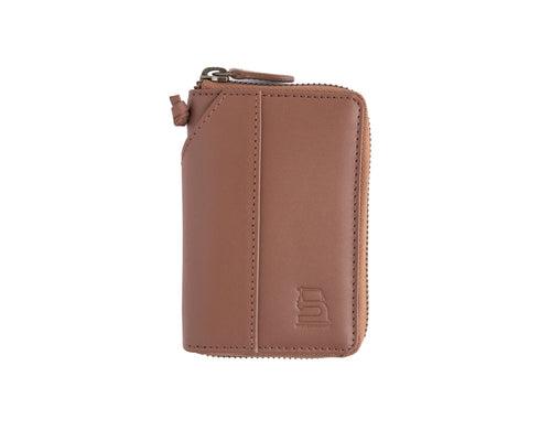 Compact Zipper Wallet - TAN