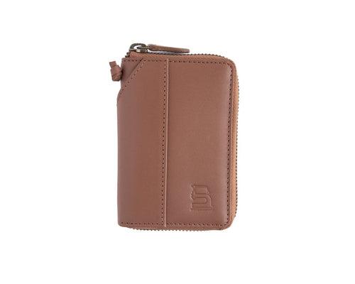 (Compact Zipper Wallet + Mini Wallet - Tan)