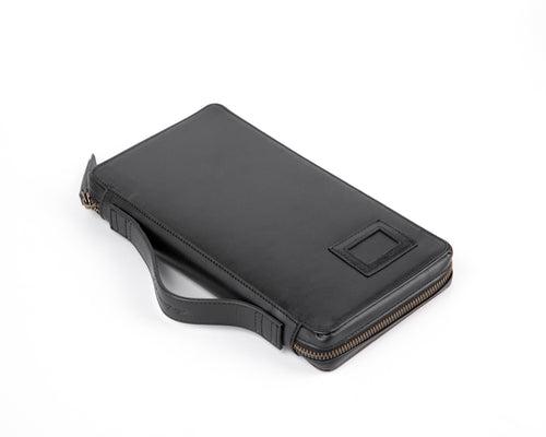 Bank Organiser - Black (Full LEATHER)