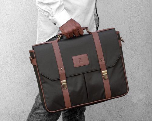 Retro Laptop Bag - Olive