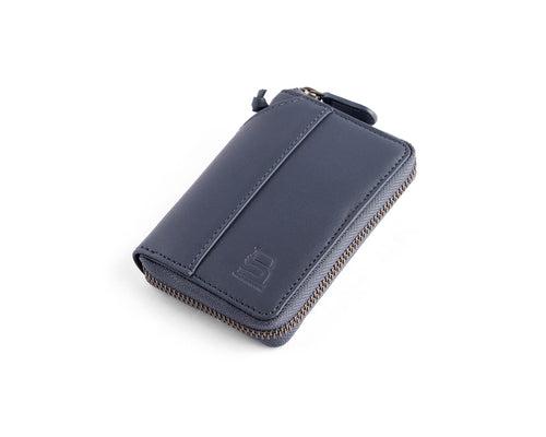 (Compact Zipper Wallet + Mini Wallet - Midnight Blue)