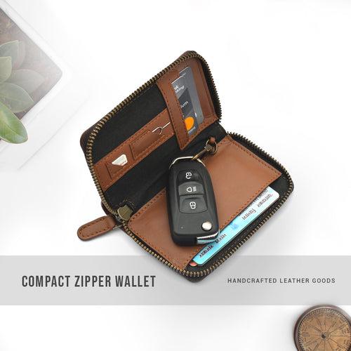 Zipper Set (Compact Zipper Wallet - Tan + MOD Phone Wallet - Tan)