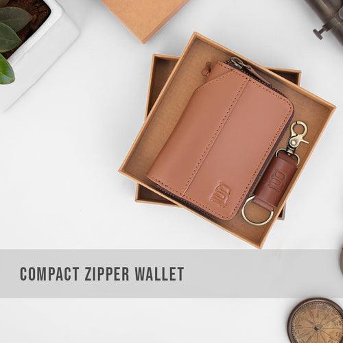 Zipper Set (Compact Zipper Wallet - Tan + MOD Phone Wallet - Tan)