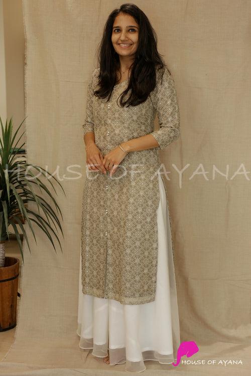 Ferrera Embroidered Organza Kurti