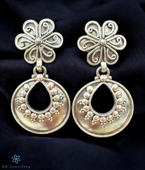 The Akshara Silver Earrings