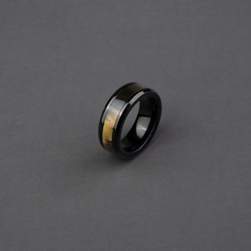 Black Antique Gold Inlay Ring