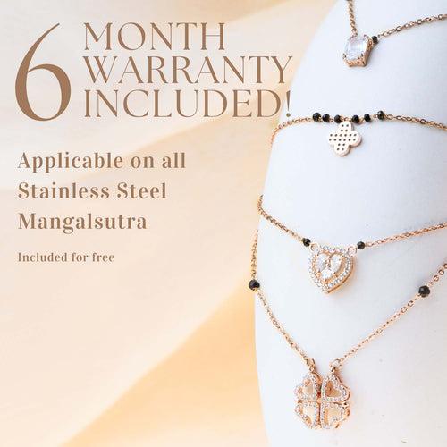 Rose Gold Mother of Pearl Clover Mangalsutra