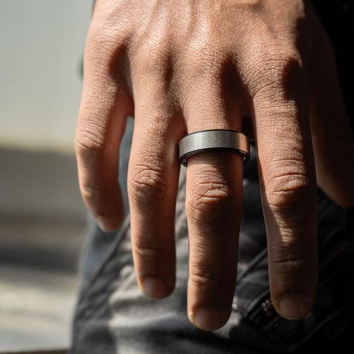 Silver On Black Felix Ring