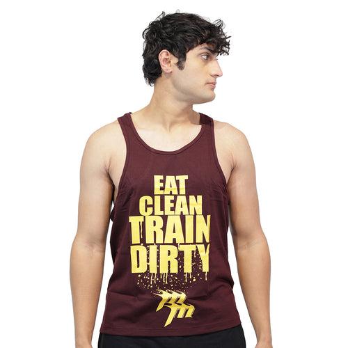 Muscle Mantra Gym Stringer Eat Clean Train Dirty