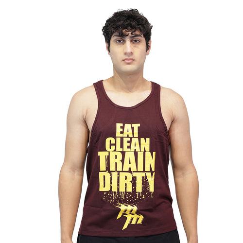 Muscle Mantra Gym Stringer Eat Clean Train Dirty