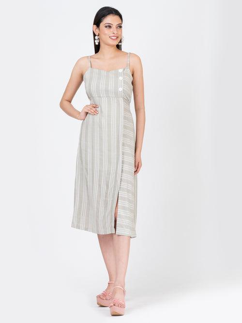 Women’s Soft Cotton Spaghetti Strap Dress With Lining Attached