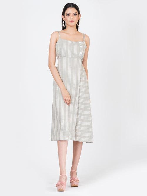 Women’s Soft Cotton Spaghetti Strap Dress With Lining Attached