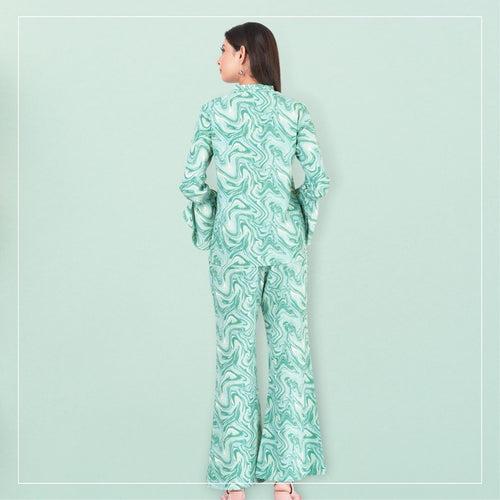 Women's Co-ord Set - Spiral-Jade