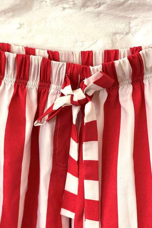 Women's Crepe Shorts Combo (Pack of 2) - Raspberry Stripes & Anchor