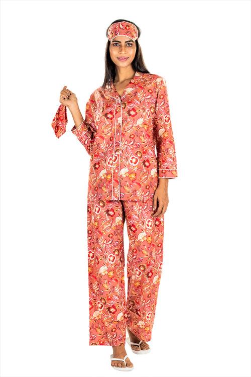 Women's Cotton Nightsuit - Yardlay Flora