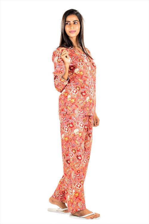 Women's Cotton Nightsuit - Yardlay Flora