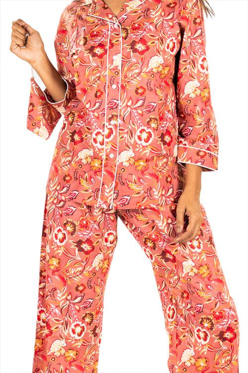 Women's Cotton Nightsuit - Yardlay Flora