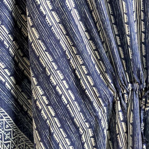 Cotton Long Kaftan - IOS NAVY