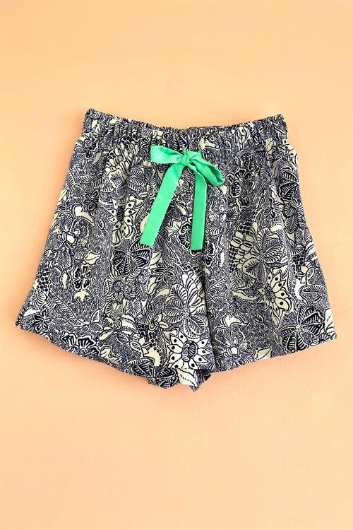 Women's Crepe Shorts Combo (Pack of 2) - Azuchi Blue and Mint