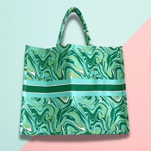 The Market Tote - Spiral Jade