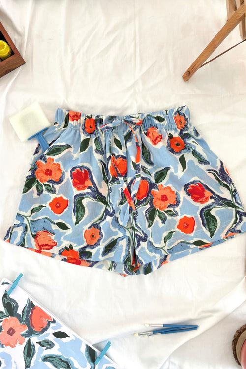 Women's Cotton Shorts Combo (Pack of 2) - Blotched Blossom