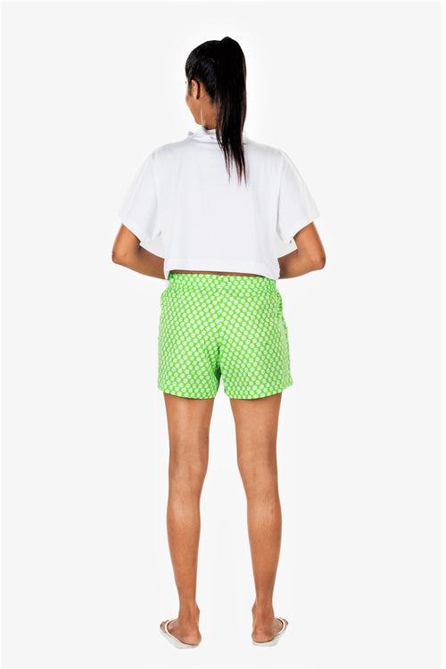 Women's Cotton Shorts Combo (Pack of 2) - Yakut Green & Turquoise