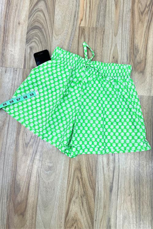 Women's Cotton Shorts Combo (Pack of 2) - Yakut Green & Turquoise