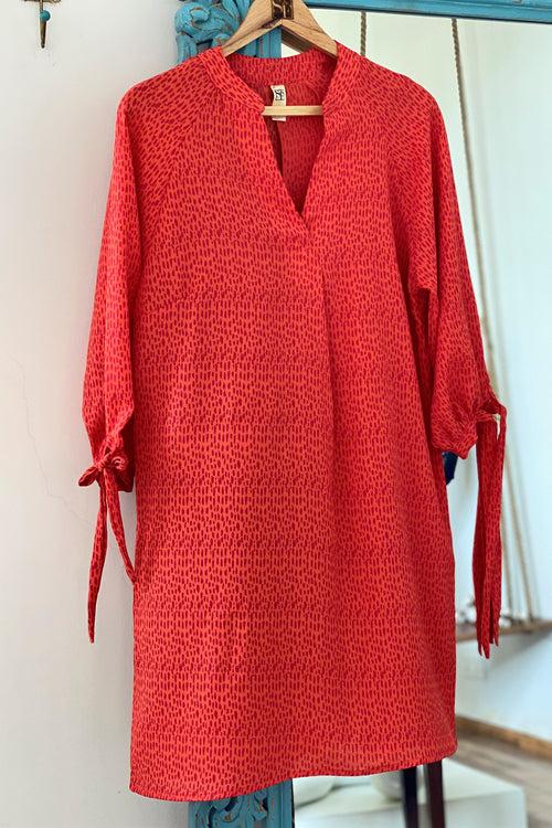 Women's Tunic Dress - Harpar Coral