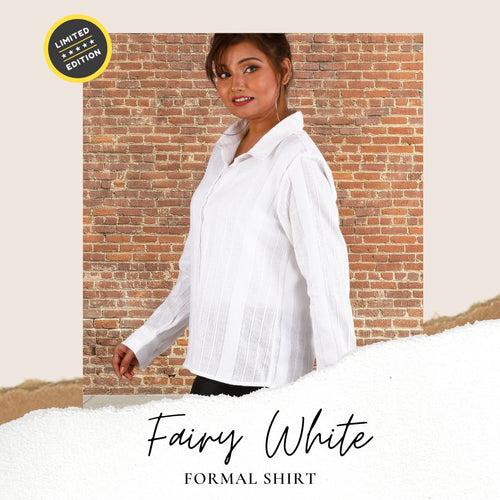 Women's Formal Fairy White  Shirt