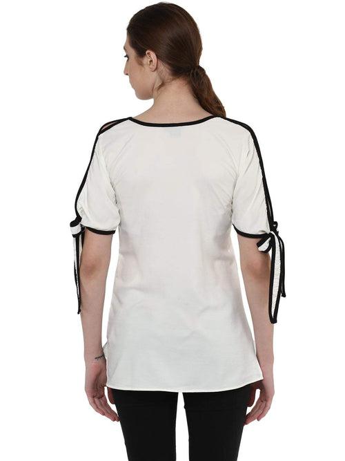 Hapuka Women White American Crepe Solid Top