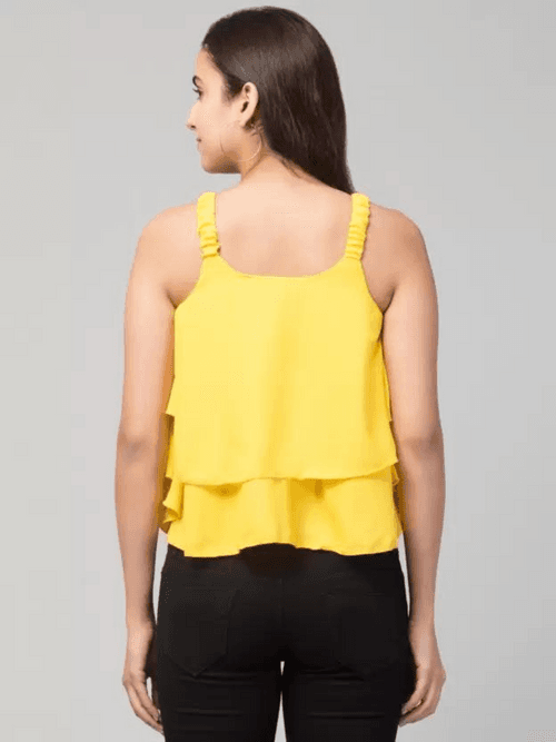 Hapuka Women Sleeveless Crepe Solid Top