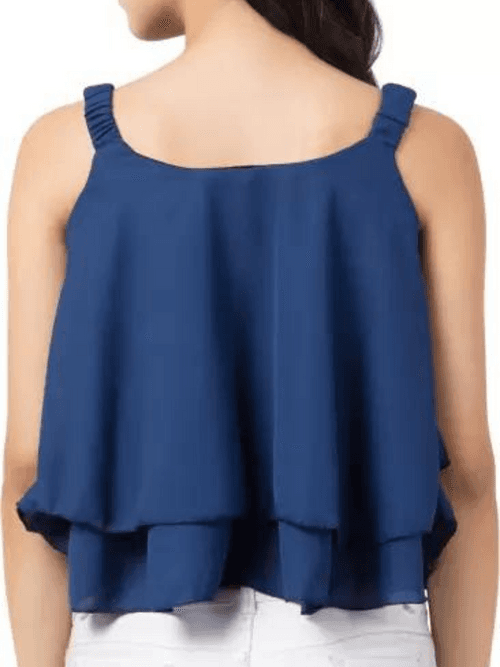 Hapuka Women Sleeveless Crepe Solid Top