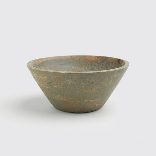 BASIC 8” WOODEN BOWL <span><br> MANALI GREY </span>