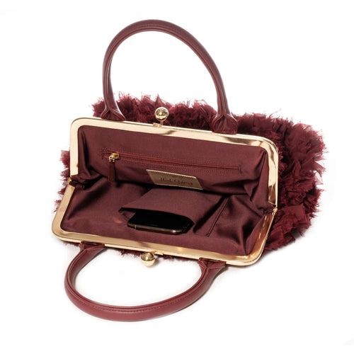 Maroon Ruffle | Party Purses