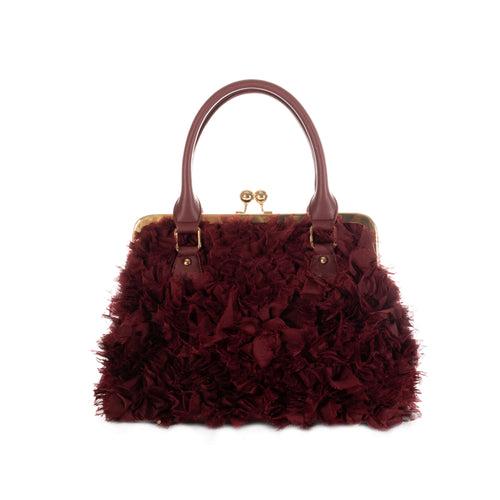 Maroon Ruffle | Party Purses