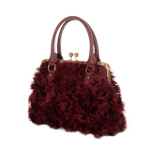 Maroon Ruffle | Party Purses