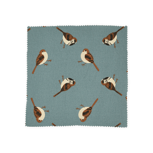 Fabric By the Metre - Sparrows - Cameo Blue