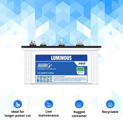 Luminous inverter battery 150 ah pc 18054 tj pro