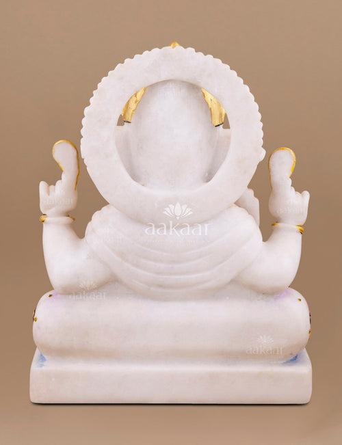 Marble Murti Ganesh 11"