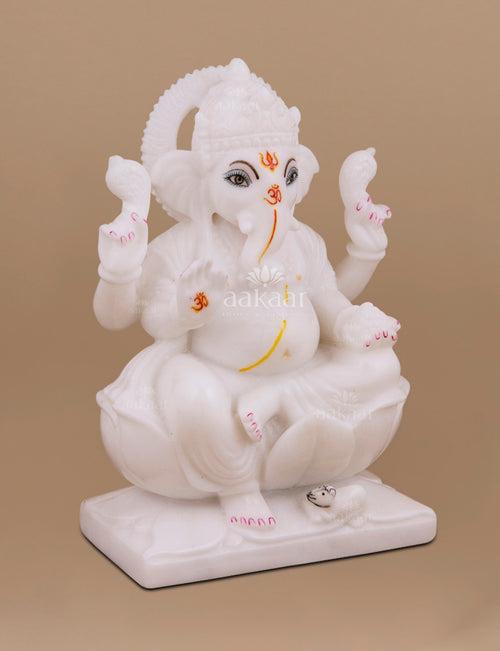 Marble Murti Ganesh 7"