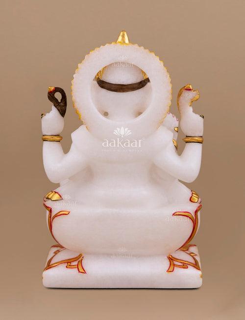 Marble Idol Ganesh 6"