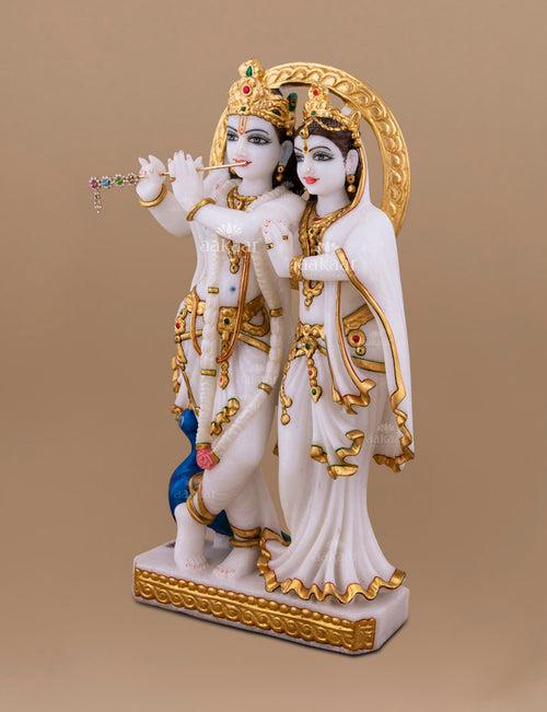 Marble Murti Radha Krishna 14"