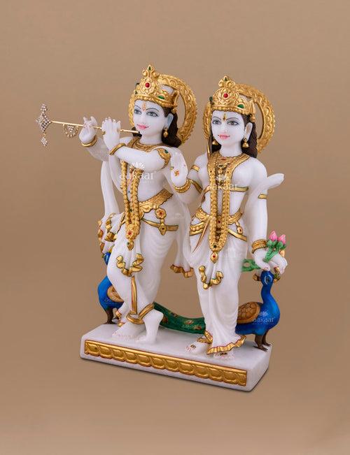 Marble Idol Radha Krishna 15"
