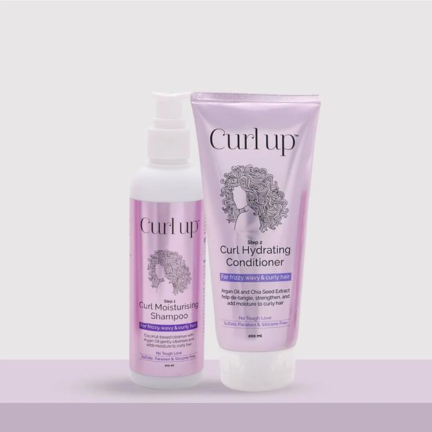 Curl up Hair Wash Combo with Curly Hair Shampoo & Conditioner