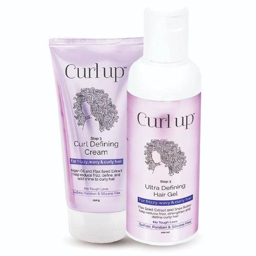 Curl Up Hair Styling Combo with Curly Hair Cream & Gel